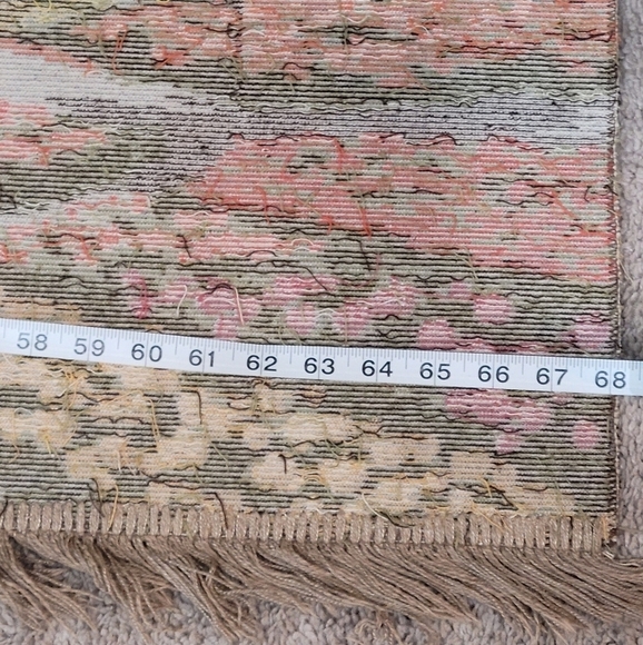 VTG Large Holland TAPESTRY with Fringe 66x28 Flags of WORLD WAR I Allies - Picture 4 of 9